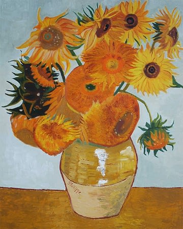 Reproduction des tournesols de Van Gogh