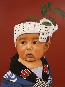 Peinture Portrait d'un enfant asiatique